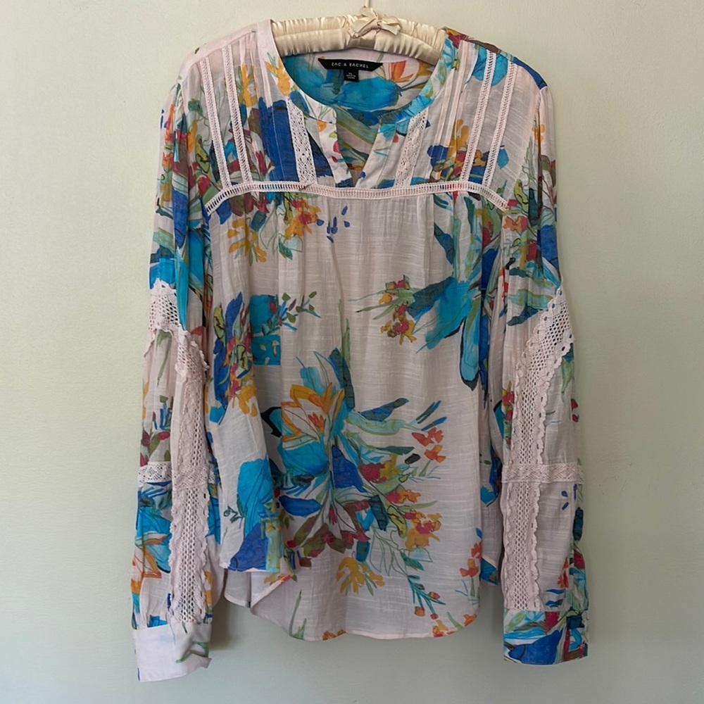 Zac & Rachel Top Blouse Great Details Sz XL Perfect, Unworn, NWOT